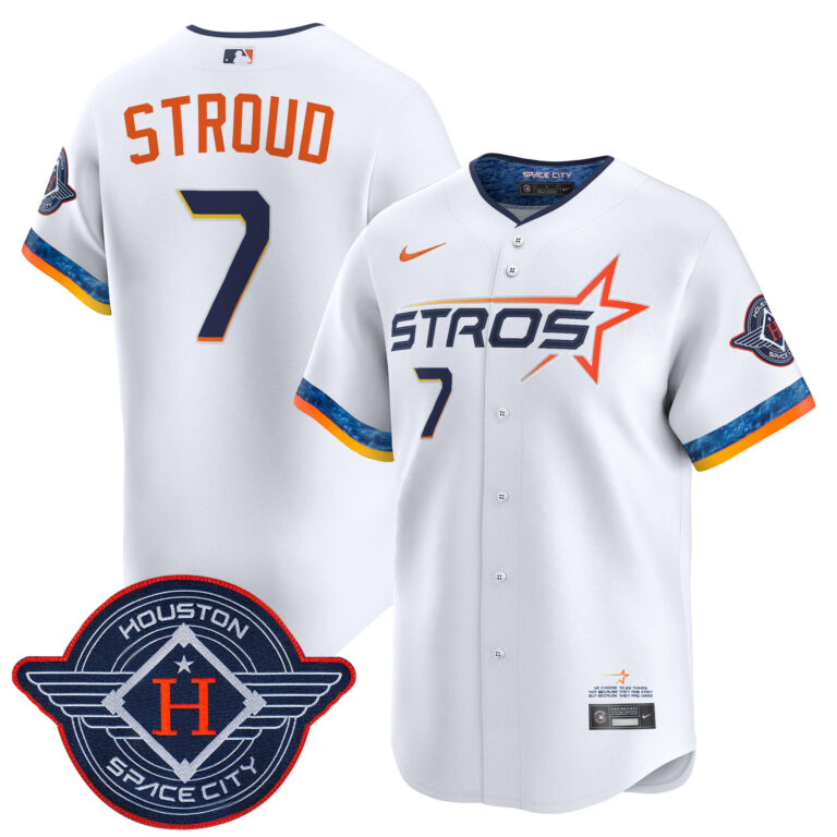 Men Houston Astros #7 Stroud white 2025 City Connect Vapor Limited Stitched Jersey->houston astros->MLB Jersey